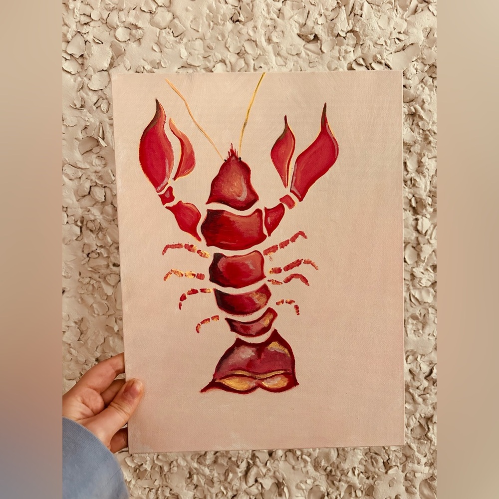 Hand painted Lobster Art